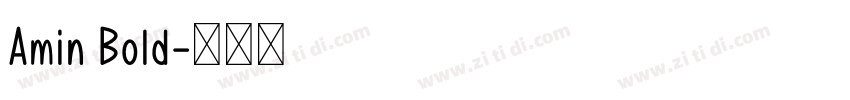 Amin Bold字体转换